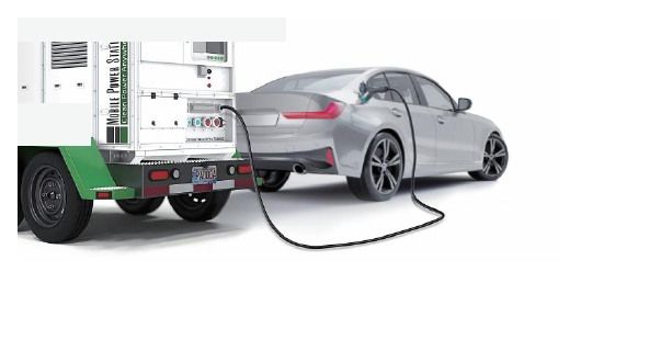 Mobile large-scale battery storage in container format