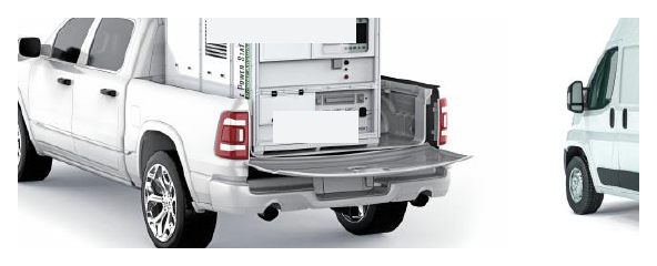 Mobile large-scale storage on a pick-up